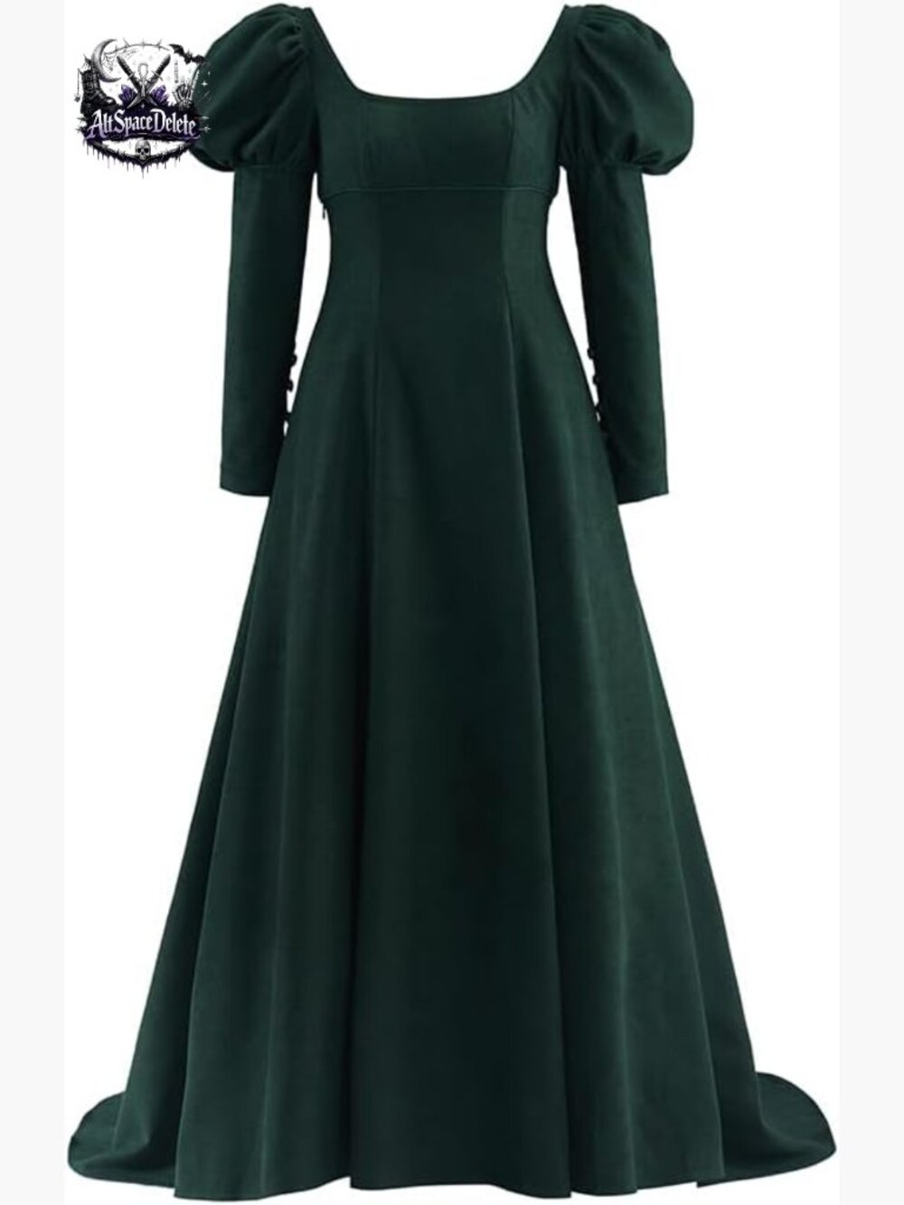 Retro Empire Waist Velvet Dress Regency Ball Gown Renaissance Costume